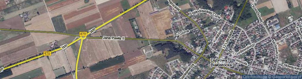 Zdjęcie satelitarne Jana Pawła II ul.